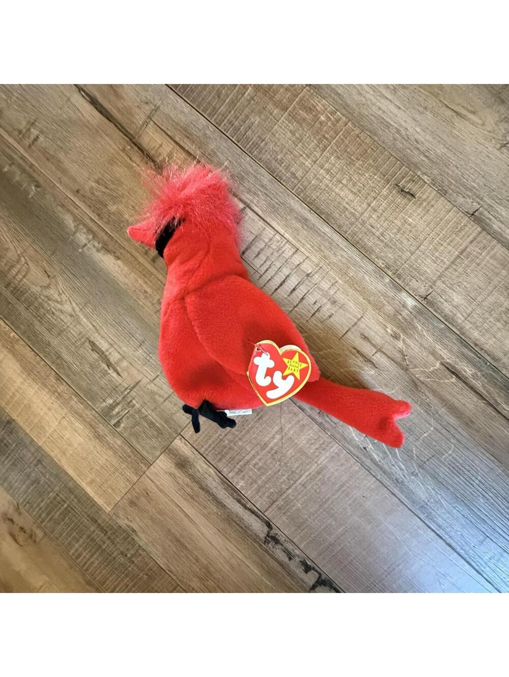 TY Beanie Babies Mac‎ the Cardinal Red Bird Plush 1999 Retired with Errors
